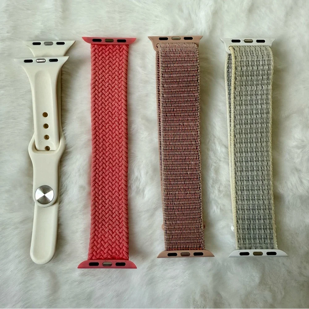 Bundle 4 Watch Bands in Various Colors designed for Apple Watch
